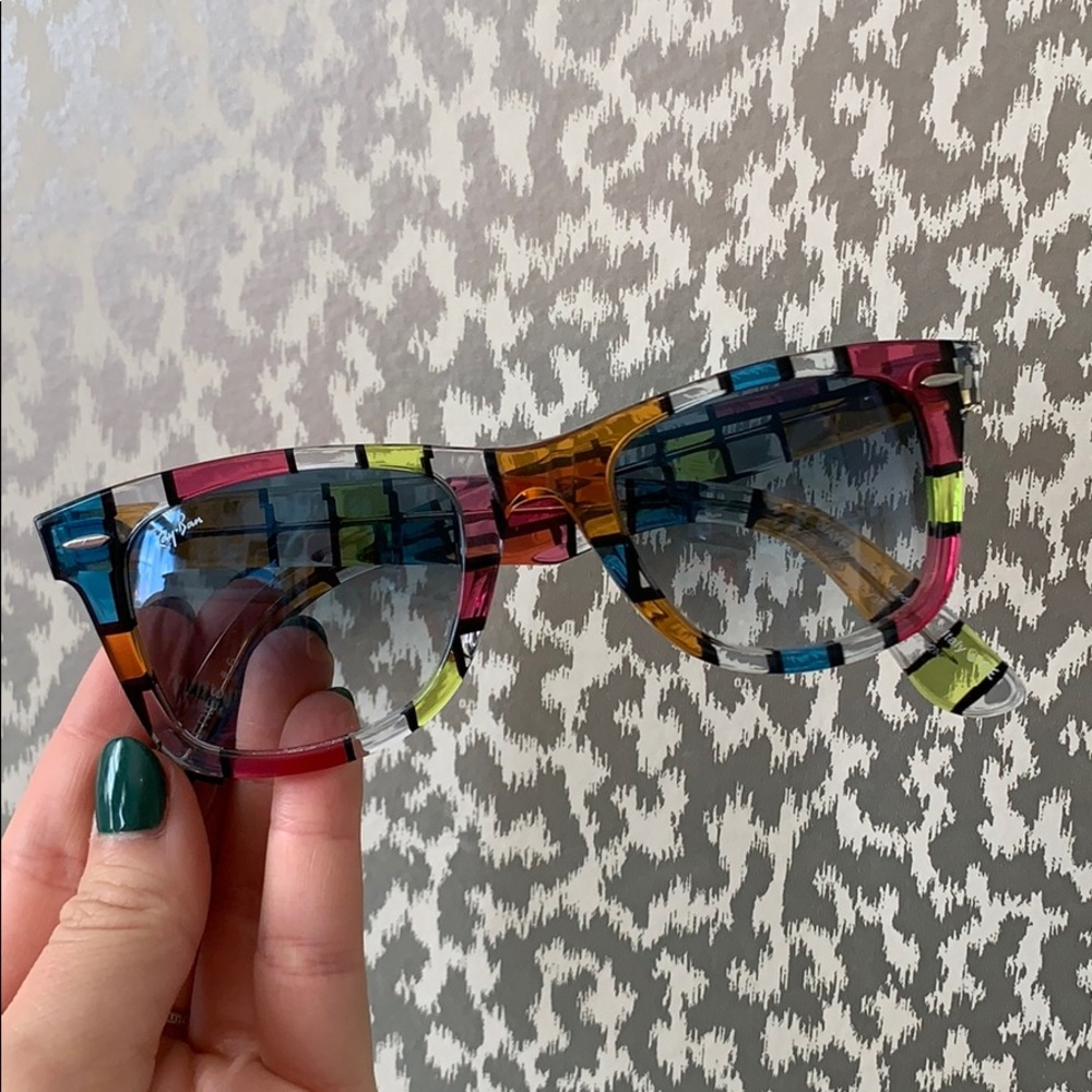 Ray Ban color block wayfarers
